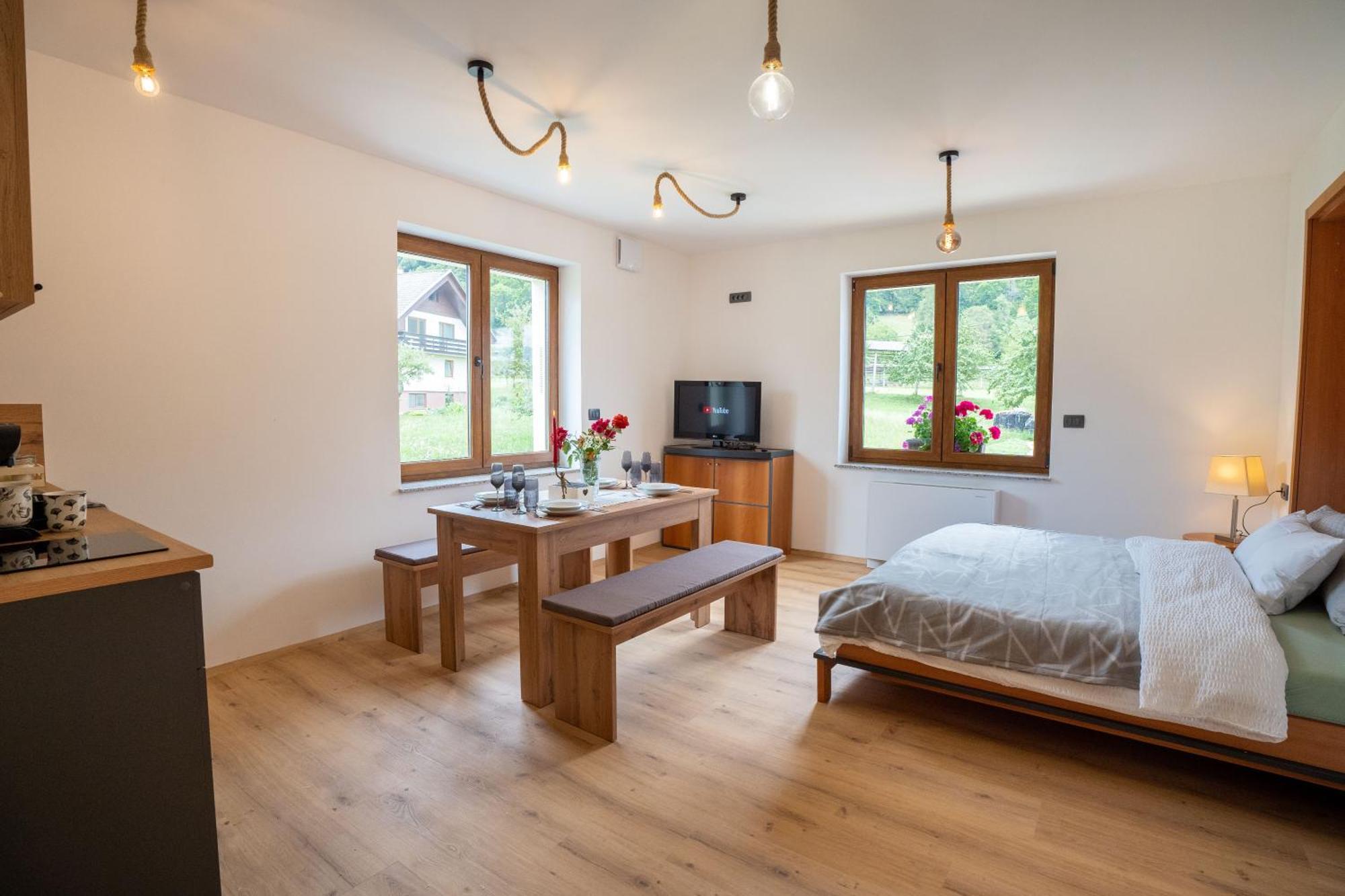 Aparthotel Hom At Vintgar Zgornje Gorje Δωμάτιο φωτογραφία